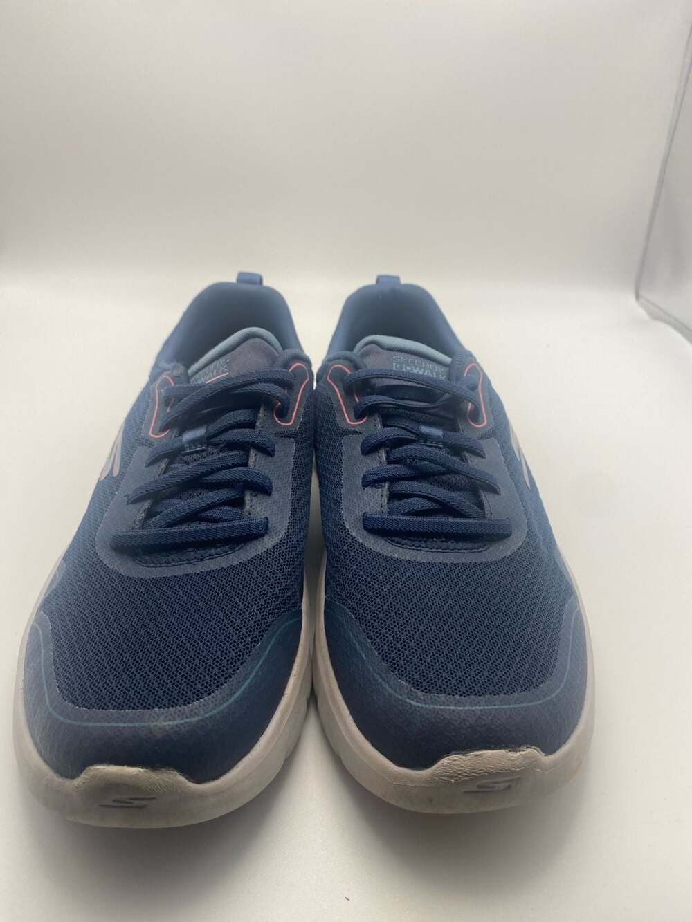 Skechers Go Walk Flex Eva Shoe Navy Blue Textile Sneakers Size 9.5